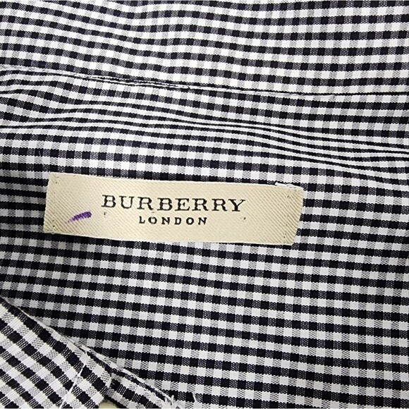 Burberry London Men's Gingham Button Down Dress Shirt Point Collar 3XT - Picture 4 of 9